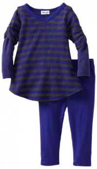 Splendid Littles Baby-girls Newborn Charcoal Stripe Thermal Tunic Set, Iris, 18-24 Months Splendid Littles Baby-girls Newborn Charcoal Stripe Thermal Tunic Set, Iris, 18-24 Months