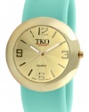 TKO ORLOGI Women's TK614-GTQ Gold Slap Metal Turquoise Watch