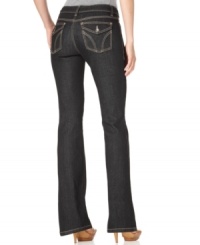 DKNY Jeans' flattering boot cut Soho jeans look dressed up in a black rinse wash. Try them with all of your favorite shirts and blouses. DKNY Jeans' flattering boot cut Soho jeans look dressed up in a black rinse wash. Try them with all of your favorite shirts and blouses.
