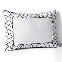 Vera Wang Shibori Embroidered Border Decorative Pillow, 12 x 16 Vera Wang Shibori Embroidered Border Decorative Pillow, 12 x 16