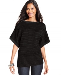 Style&co.'s metallic-flecked sweater easily dresses up your favorite denim with a shot of sparkle! Style&co.'s metallic-flecked sweater easily dresses up your favorite denim with a shot of sparkle!