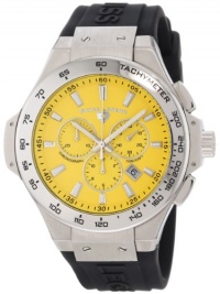 Swiss Legend Men's 40051-07-R Maverick Chronograph Yellow Dial Black Silicone Watch