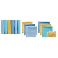Luvable Friends 12 Washcloths With Bonus Toy, Blue Luvable Friends 12 Washcloths With Bonus Toy, Blue