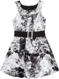 Ruby Rox Kids Girls 7-16 Charcoal Printed Dress, Black/Grey, 16 Ruby Rox Kids Girls 7-16 Charcoal Printed Dress, Black/Grey, 16