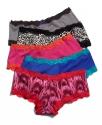 Equal parts comfort and cuteness! This hipster by Maidenform is a funky, everyday favorite in bold hues and playful prints. Style #40823 Equal parts comfort and cuteness! This hipster by Maidenform is a funky, everyday favorite in bold hues and playful prints. Style #40823