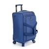 Recessed extra long locking trolley handle made of aircraft grade aluminum with one button operation, for ease of use. Reinforced corners and kickplate offer additional protection against wear. Fully lined interior with tie down straps to keep your clothing wrinkle free. Integrated privacy ID tag. TSA accepted lock.