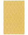 Stunning in its simplicity, this artist-designed area rug from Surya brings a calming beauty to any area in your home. Interlocking lines crisscross against a soft golden background, creating a chic lattice-like pattern that's stylishly simple.