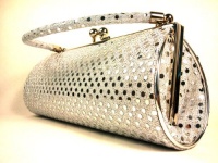 HANDBAG Tube Metallic White Dot - WiseGloves EVENING BAG TOTE PURSE CLUTCH DRESS HANDBAG HANDBAG Tube Metallic White Dot - WiseGloves EVENING BAG TOTE PURSE CLUTCH DRESS HANDBAG