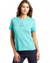 Life is Good Women's Crusher Tee, Aqua Blue, Medium