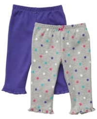 Be prepared. Quick changes become a snap with either of these frilly leggings from this Carter's 2-pack.