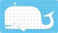 Kikkerland Whale Natural Rubber High Grip Suction Cup Bath Mat Kikkerland Whale Natural Rubber High Grip Suction Cup Bath Mat