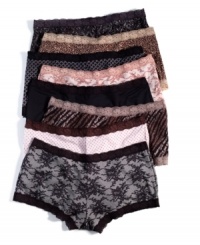 The popular boyshort, feminized with scalloped lace detail and a sultry soft microfiber feel. Style #40760 The popular boyshort, feminized with scalloped lace detail and a sultry soft microfiber feel. Style #40760