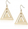 BCBGeneration Gold tone Triangle Drop Earrings