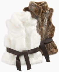 Cuddly and cute, this faux-fur vest from Epic Threads adds a fashionable and warm touch to any outfit. Cuddly and cute, this faux-fur vest from Epic Threads adds a fashionable and warm touch to any outfit.