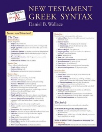 New Testament Greek Syntax Laminated Sheet (Zondervan Get an A! Study Guides) New Testament Greek Syntax Laminated Sheet (Zondervan Get an A! Study Guides)
