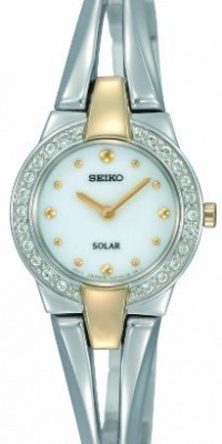 Seiko Women's SUP052 Two Tone Stainless Steel Analog with White Dial Watch Seiko Women's SUP052 Two Tone Stainless Steel Analog with White Dial Watch
