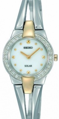 Seiko Women's SUP052 Two Tone Stainless Steel Analog with White Dial Watch