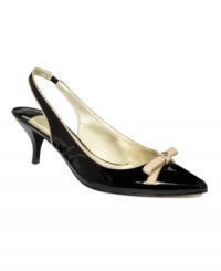Channel your inner Holly Golightly with these sleek kitten-heeled Violette pumps from Ivanka Trump. Channel your inner Holly Golightly with these sleek kitten-heeled Violette pumps from Ivanka Trump.