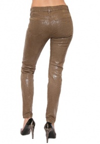 Women's J Brand Super Skinny Mid-Rise Jean in Taupe Boa