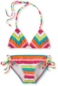 Roxy Kids Girls 7-16 Caliente Sun Tiki Tri Set, Fuchsia, 14 Roxy Kids Girls 7-16 Caliente Sun Tiki Tri Set, Fuchsia, 14