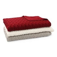 Hudson Park Ogee Knit Throw, 50 x 70