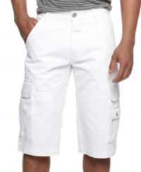 Lighten your load. Keep all your essentials handy without every carrying a thing with these cargo shorts from Girbaud. Lighten your load. Keep all your essentials handy without every carrying a thing with these cargo shorts from Girbaud.