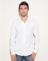 GUESS Diego Long-Sleeve Shirt, OPTIC WHITE (XL)