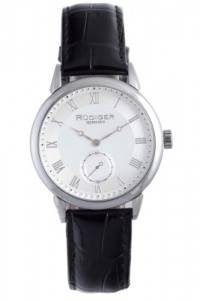 Rudiger Men's R3000-04-001L Leipzig Black Leather Silver Dial Roman Numeral Watch Rudiger Men's R3000-04-001L Leipzig Black Leather Silver Dial Roman Numeral Watch