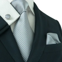 Landisun 343 Dark Gray Solids Mens Silk Tie Set: Tie+Hanky+Cufflinks Exclusive Landisun 343 Dark Gray Solids Mens Silk Tie Set: Tie+Hanky+Cufflinks Exclusive