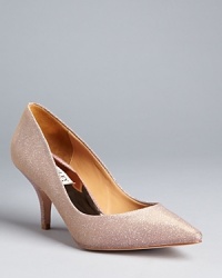 Combining fashionable pointed toes with wearable, kittenish heels, these Badgley Mischka pumps are perfect for any evening occasion. They double as bridesmaid pumps. Combining fashionable pointed toes with wearable, kittenish heels, these Badgley Mischka pumps are perfect for any evening occasion. They double as bridesmaid pumps.