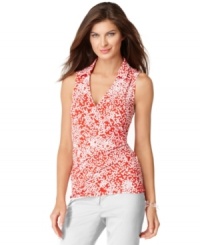 Flirty polka dots adorn this springy top from Jones New York Signature. Try it with white pants for a right-now ensemble! Flirty polka dots adorn this springy top from Jones New York Signature. Try it with white pants for a right-now ensemble!