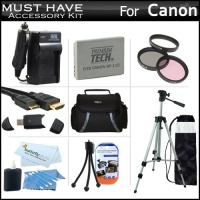 Must Have Accessory Kit For Canon VIXIA HF R21, HF R20, HF R200 Full HD Camcorder Includes Extended (1500Mah) Replacement BP-110 Battery + Ac/Dc Travel Charger + Deluxe Case + Mini HDMI Cable + 50-inch Tripod w/Case + 3PC Filter Kit (UV-CPL-FLD) + Much Mo Must Have Accessory Kit For Canon VIXIA HF R21, HF R20, HF R200 Full HD Camcorder Includes Extended (1500Mah) Replacement BP-110 Battery + Ac/Dc Travel Charger + Deluxe Case + Mini HDMI Cable + 50-inch Tripod w/Case + 3PC Filter Kit (UV-CPL-FLD) + Much Mo