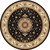 Safavieh Lyndhurst Collection LNH329A Black and Ivory Round Area Rug, 8-Feet Round Safavieh Lyndhurst Collection LNH329A Black and Ivory Round Area Rug, 8-Feet Round