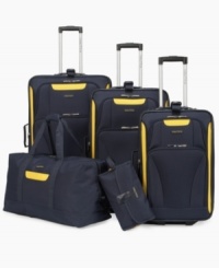 Jet from coast to coast with lightweight luggage that lasts and lasts. The ultra-durable construction of this set withstands the push and pull of travel, providing the space, organization and convenience every busy traveler desires. 10-year warranty. Jet from coast to coast with lightweight luggage that lasts and lasts. The ultra-durable construction of this set withstands the push and pull of travel, providing the space, organization and convenience every busy traveler desires. 10-year warranty.