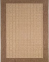 Couristan 1005/3000 Recife Checkered Field Natural/Cocoa Rug, 2-Feet by 3-Feet 7-Inch