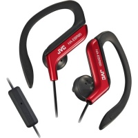 JVC HAEBR80R Sports Ear Clip Headphones with Mic and Remote, Red JVC HAEBR80R Sports Ear Clip Headphones with Mic and Remote, Red