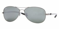 Ray Ban Sunglasses RB8301 Tech 004/40 Gunmetal/Crystal Grey Mirror, 59mm Ray Ban Sunglasses RB8301 Tech 004/40 Gunmetal/Crystal Grey Mirror, 59mm