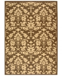 Safavieh takes classic beauty outside of the home with this elegant rug, created with a specially designed sisal weave. In deep chocolate brown with natural accents, this beautiful piece makes the most of any outdoor patio, porch or balcony. (Clearance) Safavieh takes classic beauty outside of the home with this elegant rug, created with a specially designed sisal weave. In deep chocolate brown with natural accents, this beautiful piece makes the most of any outdoor patio, porch or balcony. (Clearance)