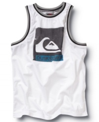 Catch the wave. From sand to shore, this Quiksilver tank gives you instant surf style. Catch the wave. From sand to shore, this Quiksilver tank gives you instant surf style.