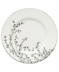 An instant classic from kate spade new york, this Gardner Street Platinum accent plate exudes contemporary elegance. Stems of platinum foliage flourish on fine white bone china, creating a stylized two-tone floral motif to freshen up your formal table. An instant classic from kate spade new york, this Gardner Street Platinum accent plate exudes contemporary elegance. Stems of platinum foliage flourish on fine white bone china, creating a stylized two-tone floral motif to freshen up your formal table.