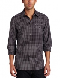 Kenneth Cole Men's Double Pocket Check Shirt Kenneth Cole Men's Double Pocket Check Shirt