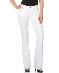 Get a white hot look with MICHAEL Michael Kors' plus size bootcut jeans-- they're perfect for the season! Get a white hot look with MICHAEL Michael Kors' plus size bootcut jeans-- they're perfect for the season!
