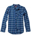 You don't need to know jack about lumber to get down with this look. Cozy flannel and a flattering fit give this Quicksilver button down its casual contemporary style.