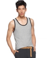 Roll into the summer with this slub weave tank from Kenneth Cole Reaction. Roll into the summer with this slub weave tank from Kenneth Cole Reaction.