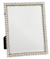 Olivia Riegel Crystal & Pearl Tabletop Mirror 8.75 x 11.25 Swarovski Crystals Faux Pearls