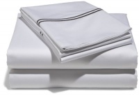 Pinzon Hotel Stitch 400-Thread-Count Egyptian Cotton Sateen Queen Sheet Set, Espresso Pinzon Hotel Stitch 400-Thread-Count Egyptian Cotton Sateen Queen Sheet Set, Espresso