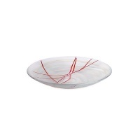 Kosta Boda 7015148 Dish, Contrast White and Red Kosta Boda 7015148 Dish, Contrast White and Red