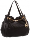 Michael Kors Jet Set Chain Womens Tote Leather Handbag Purse Black