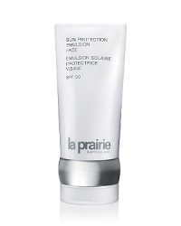 Think there's nothing new under the sun? Think again.Keep your sunny disposition and a sun kissed glow with La Prairie's Soleil Suisse Sun Defense Système – the secret to healthy, moisturized, sun protected skin. This portable, sensual sun collection is brilliantly formulated with elements from the earth and the sea that provide protection, moisture and anti-oxidants to skin. Enjoy a beautiful all year long, healthy glow while helping to protect your precious skin from harmful outdoor environmental damage. Think there's nothing new under the sun? Think again.Keep your sunny disposition and a sun kissed glow with La Prairie's Soleil Suisse Sun Defense Système – the secret to healthy, moisturized, sun protected skin. This portable, sensual sun collection is brilliantly formulated with elements from the earth and the sea that provide protection, moisture and anti-oxidants to skin. Enjoy a beautiful all year long, healthy glow while helping to protect your precious skin from harmful outdoor environmental damage.