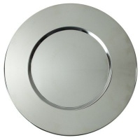 Charge it by Jay Round Stainless Steel Bridal Metal Charger Plate Charge it by Jay Round Stainless Steel Bridal Metal Charger Plate